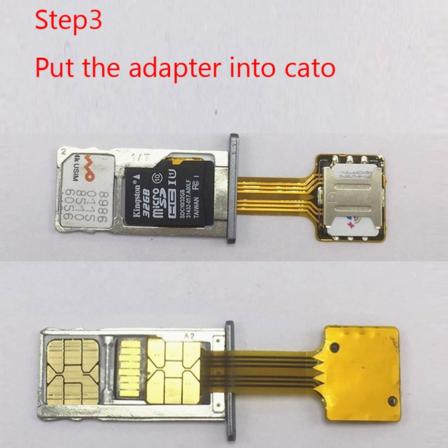Гибридный двойной адаптер Micro SD для двух SIM карт Android расширитель 2 Nano XIAOMI REDMI NOTE 3 4 3s