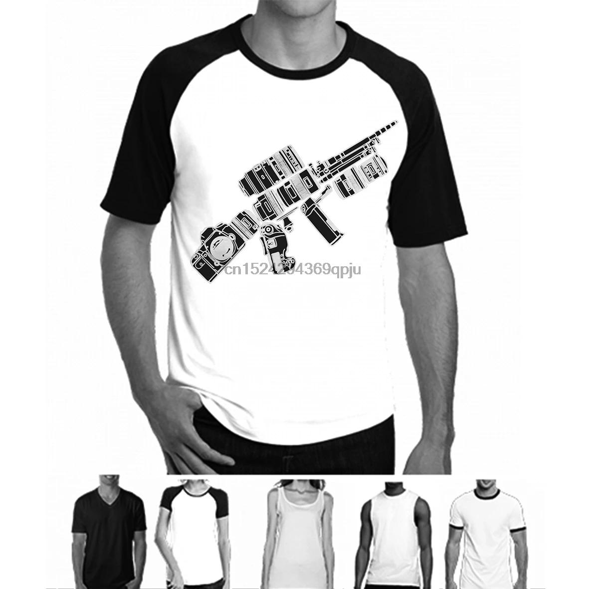 

t shirtFashion men t-shirt bioshick Photography Tactical Camera T-Shirt