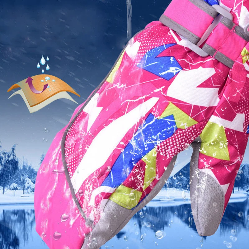 Niños a prueba de viento impermeable Guantes de esquí prevenir resbaladiza Guantes niños esquí nieve Guantes de esqui Niños a prueba de viento impermeable Guantes de esquí prevenir resbaladiza Guantes niños esquí nieve Guantes de esqui