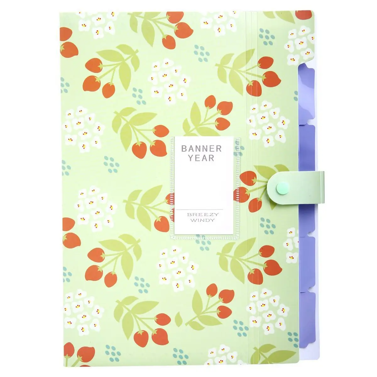 

Skydue Floral Printed Accordion Document File Folder Expanding Letter Organizer (Green)