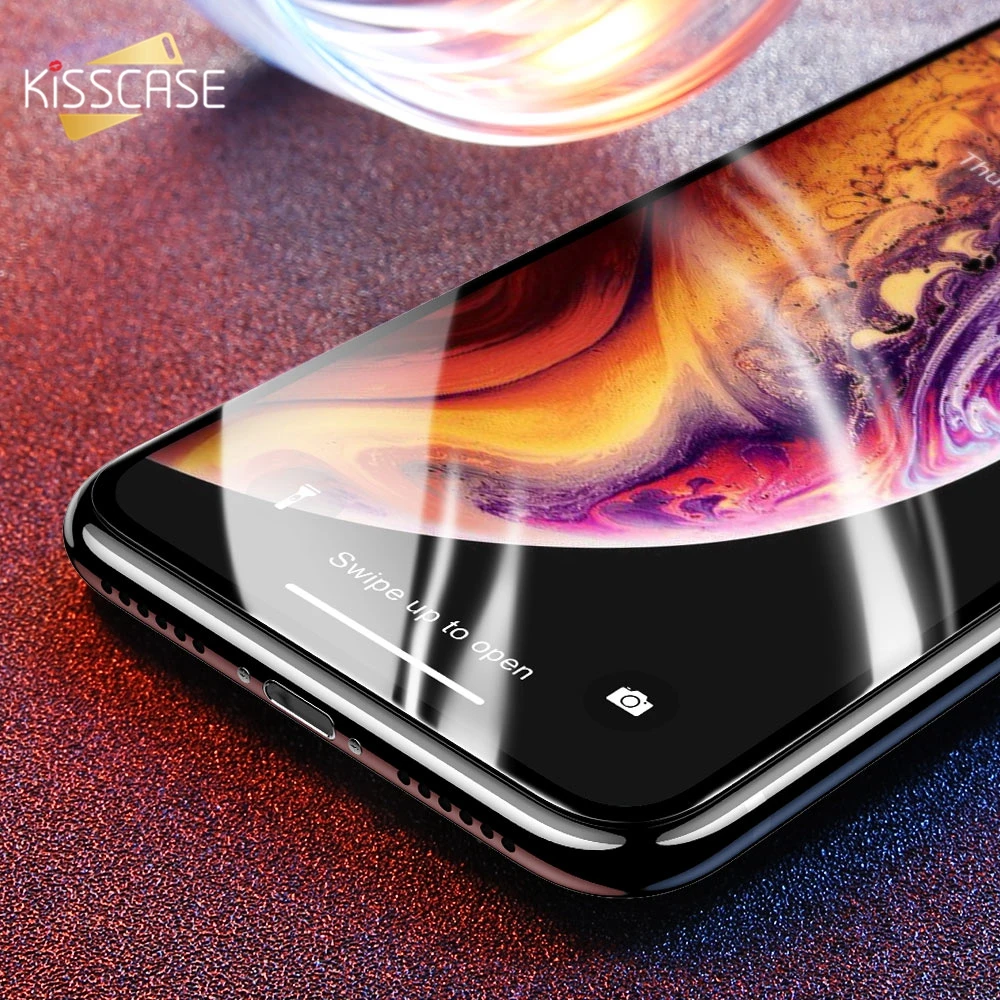 

KISSCASE HD Screen Protector For iPhone X XS Max XR Full Coverage Tempered Glass For iPhone 8 7 6 6S Plus Full Protective Film