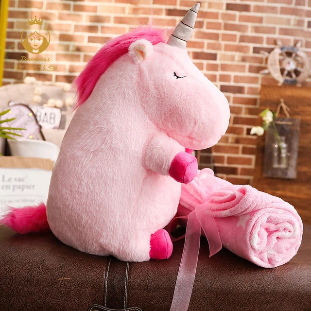 Pink Sherpa Unicorn Blanket Plush Unicorn Blanket And Pillow