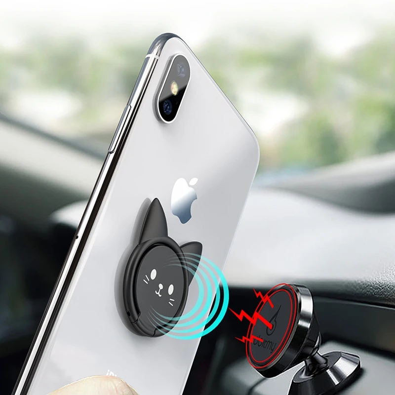 Универсальная подставка для мобильного телефона с мультяшным котом iPhone X кольцо 7