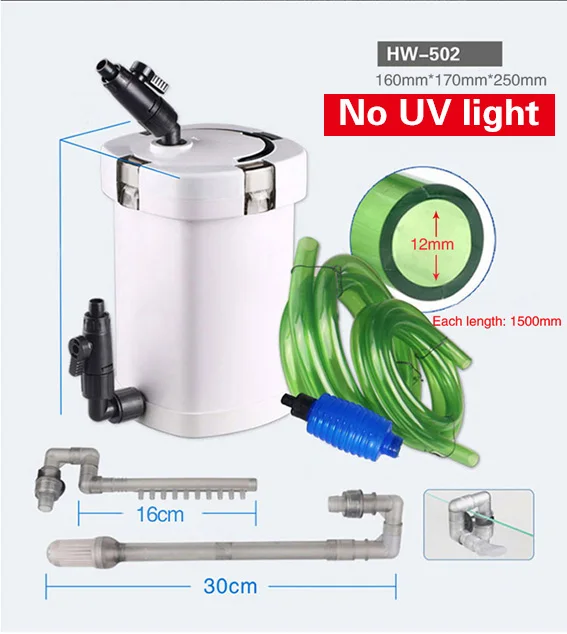SUNSUN аквариумный фильтр ультра-тихий внешний аквариумный фильтр ведро 220В HW-502-HW-508 УФ стерилизатор ультрафиолетовая лампа для аквариума - Цвет: HW 502   5W