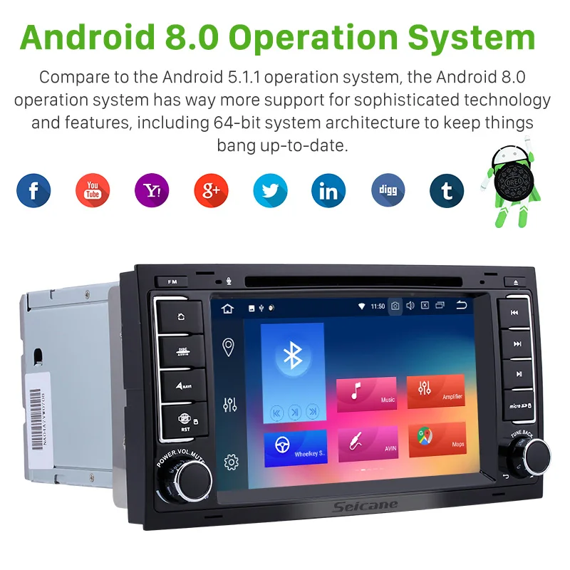 Top Seicane Android 8.0 7" 2din 4GB RAM 8-core GPS bluetooth Car DVD Radio for VW Volkswagen T5 Multivan support 1080P 3G WiFi TPMS 3 Top Seicane Android 8.0 7" 2din 4GB RAM 8-core GPS bluetooth Car DVD Radio for VW Volkswagen T5 Multivan support 1080P 3G WiFi TPMS 3