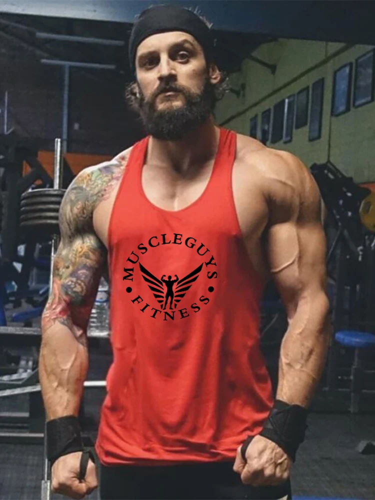 Бренд Muscleguys одежда для фитнеса мужская рубашка бодибилдинга тренировочная майка