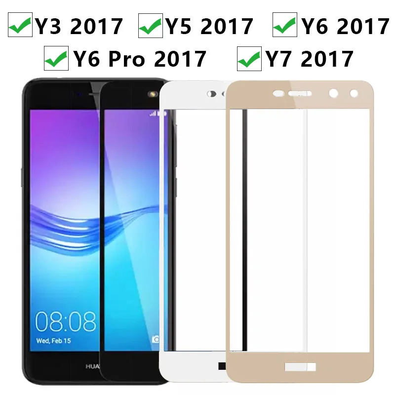 Защитный Стекло для huawei Y3 Y5 Y7 Y6 Pro закалённое защитное стекло Экран протектор на Y 3, 5, 6, 7, 3y 5y 6y 7y Y6pro защитная пленка