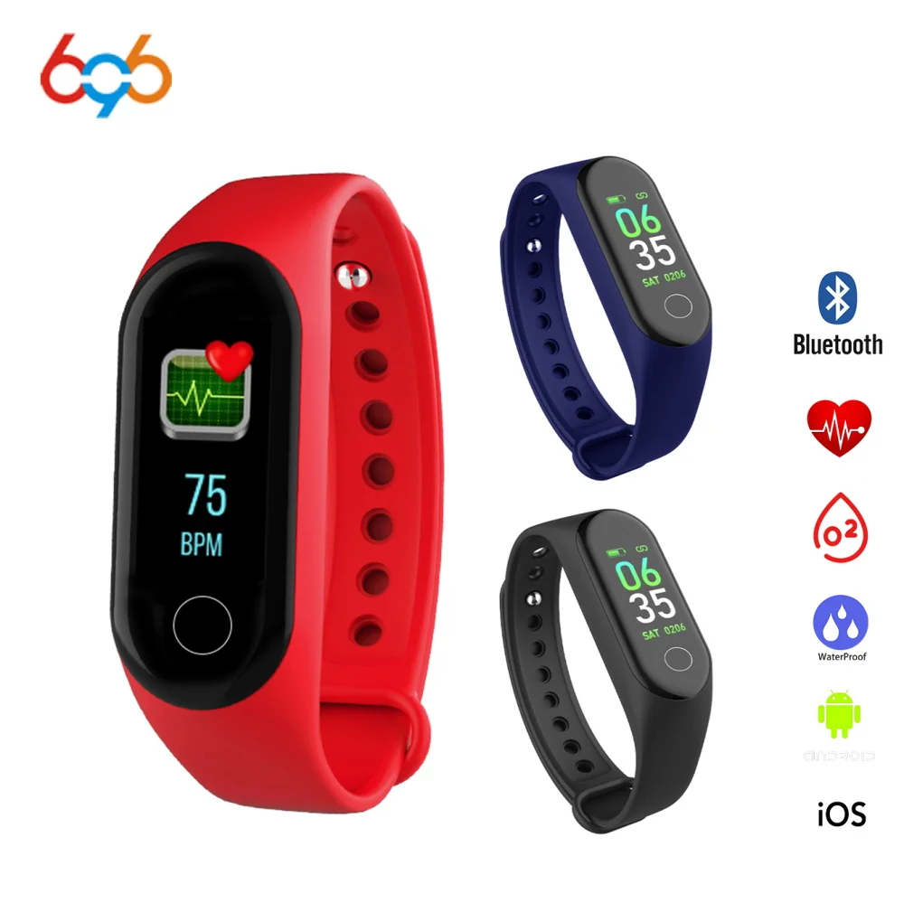 

696 M3 Smart Bracelet Heart Rate Blood Pressure Multi-Sports Mode Weather Automatic Bright Screen Mi Band 3 Wristbands