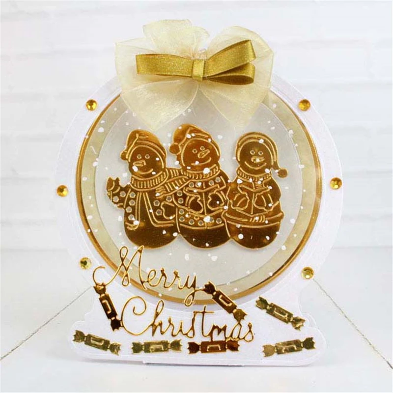 

Naifumodo Snowman Craft Die Metal Cutting Dies Winter DIY New Scrapbooking for Card Embossing Paper Template Stencil Cut