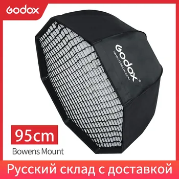 

Godox Portable 95cm 37.5in Octagonal Umbrella Softbox with Honeycomb Grid Bowens Mount Studio Flash Softbox SK400II QT400II