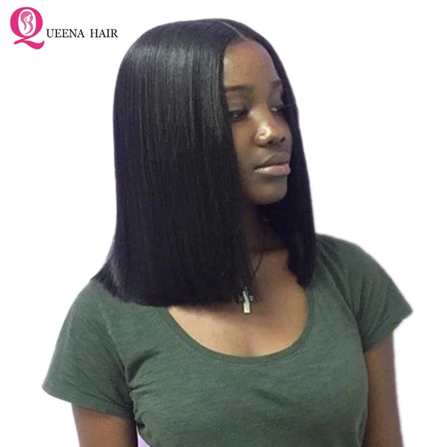 Image of Long straight blunt cut with middle part
