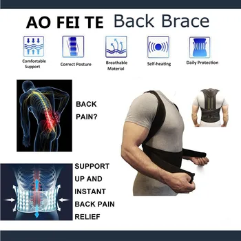 

AOFEITE Back Posture Corrector for Women Men Comfortable Back Brace Support for Thoracic Kyphosis Shoulder Neck Pain Relief