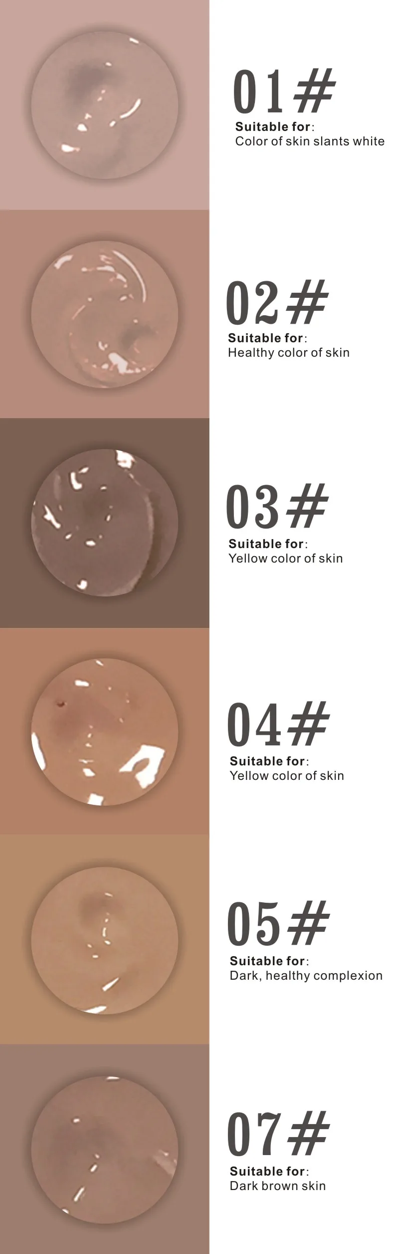 rosto maquiagem branqueamento fundação líquido corretivo bronzer pele nude primer base compõem