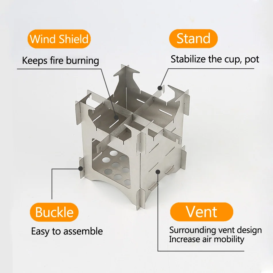 Сплит съемный кемпинг дров спиртовой печи Экран Ветра отражатель подставка Fogao Kamp Ocak открытый приготовления портативный лагерь