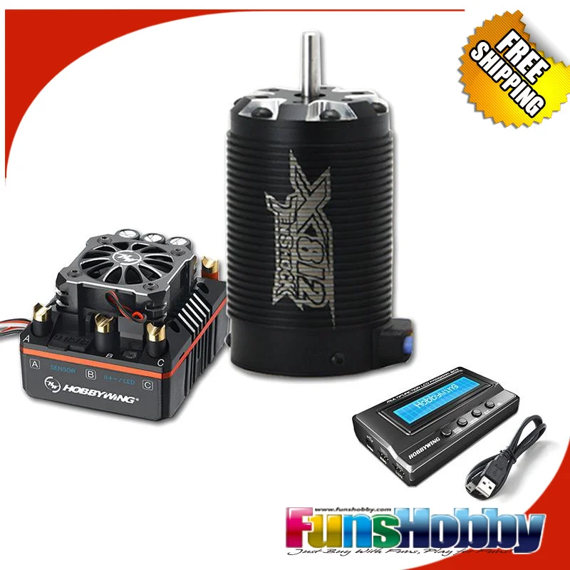 1 8 Power Combo INCL Tenshock X812 Sensor Electric font b Rc b font Brushless Motor