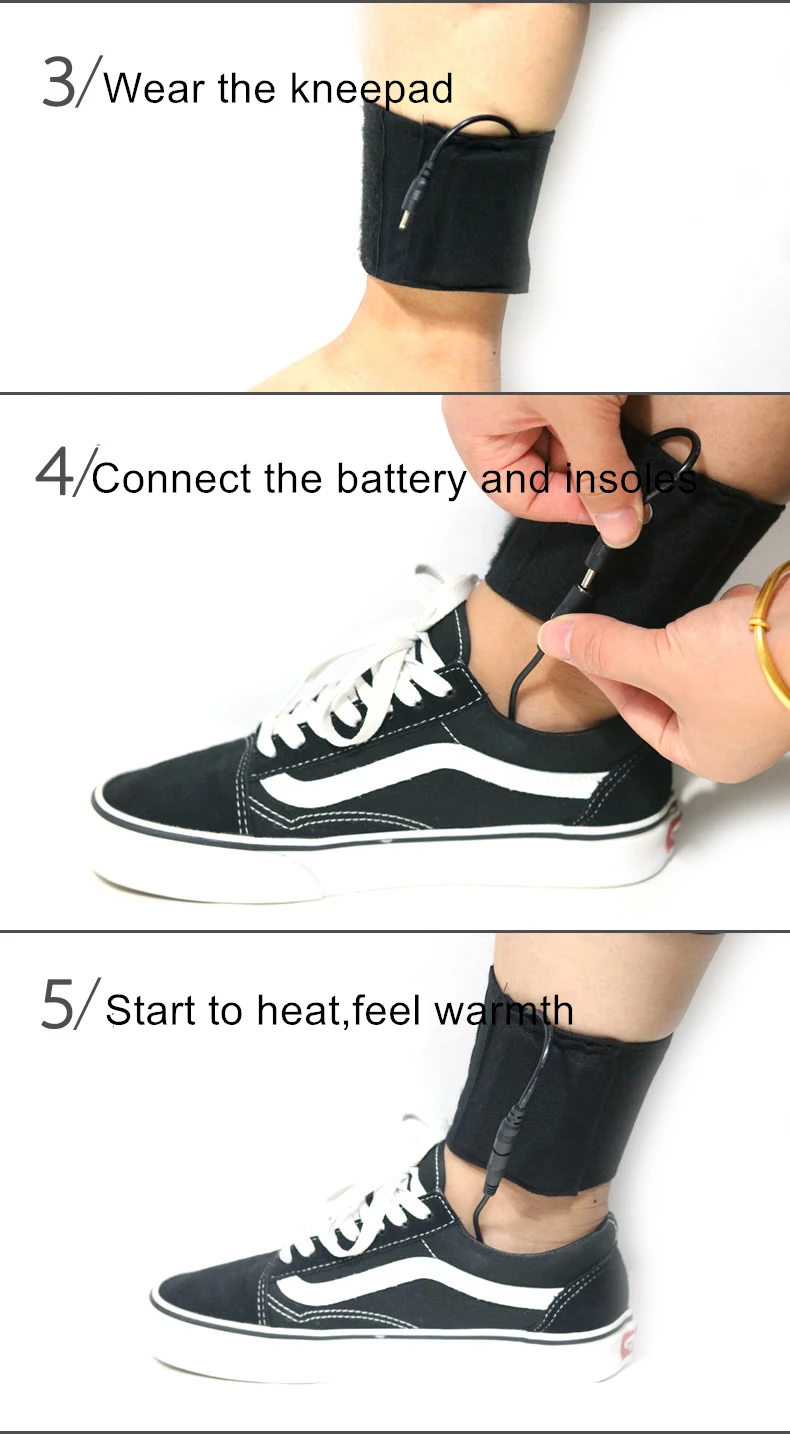 Стельки с подогревом для обуви, ботинок, занятий спортом на открытом воздухе, заряжаемые литиевой батареей, нагревательные стельки, сохраняющие тепло ног 5-6h