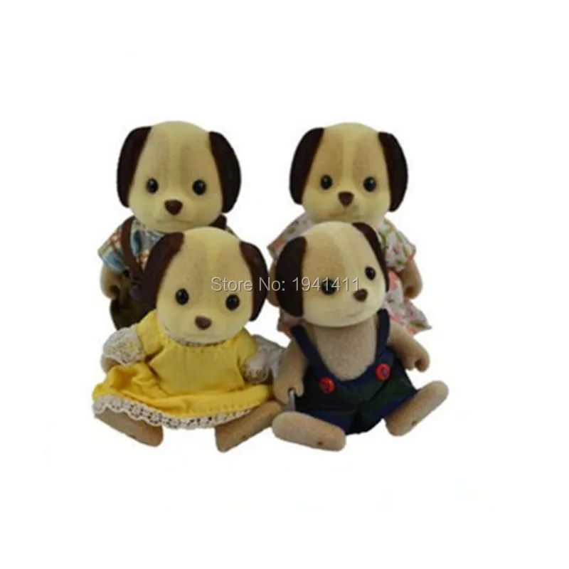 Limited Collection Sylvanian Families Lovely dog Family 4pcs Parents Kids Set New without Box