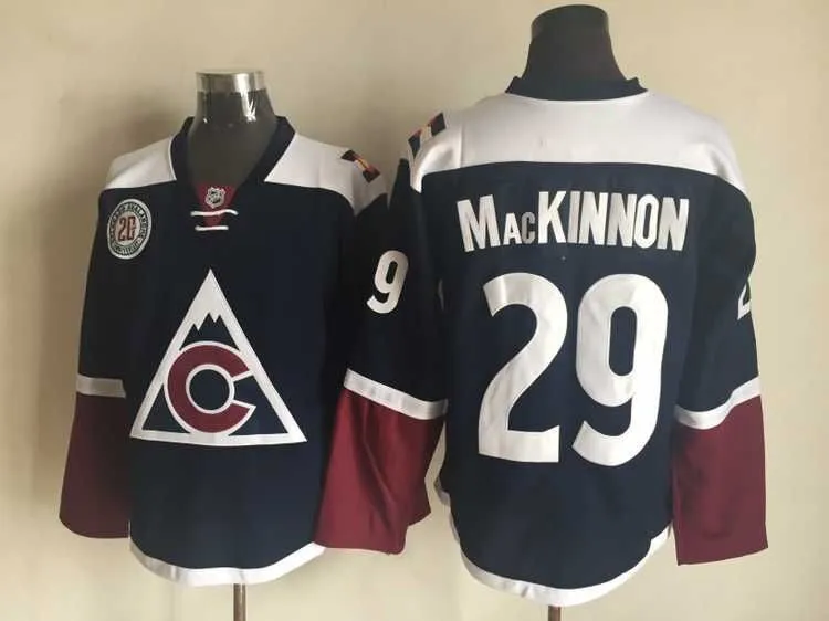 Colorado Avalanche Mens Jerseys #29 Nathan MacKinnon Black Ice Hockey Jersey 2016 Series Stadium