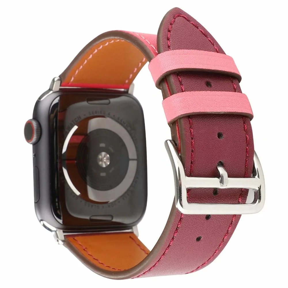 

Genuine Leather Single Tour Band Loop for Apple Watch 4 40/44mm Swift Leather Strap for iwatch 38/42mm Series 3 2 1 I376.