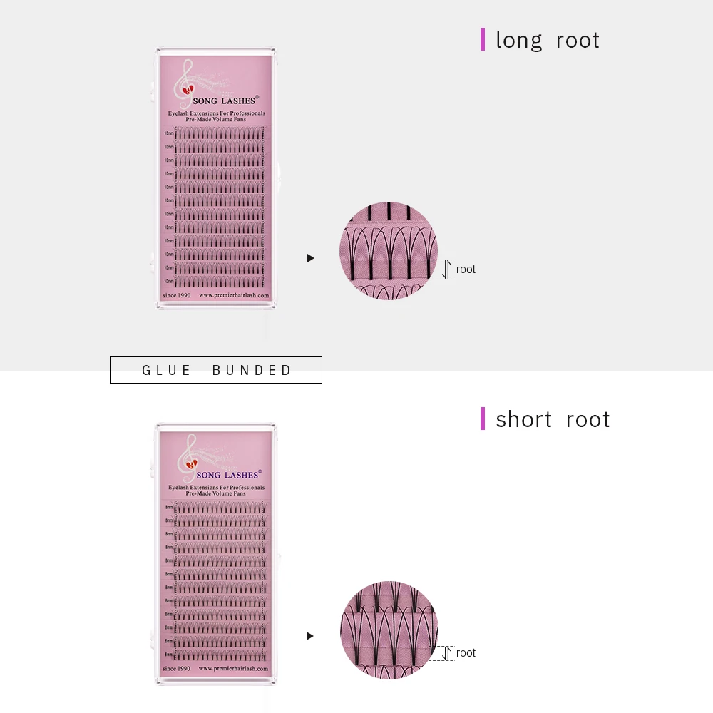 SONG LASHES 0 07 10 мм толщина готовые веер объемные вееры Lashes 3D 4D короткие Стволовые