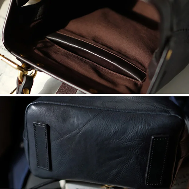 AETOO Leather literature Retro crossbody bag, single shoulder hand to do old doctor bag, fashion small fresh cowhide female bag