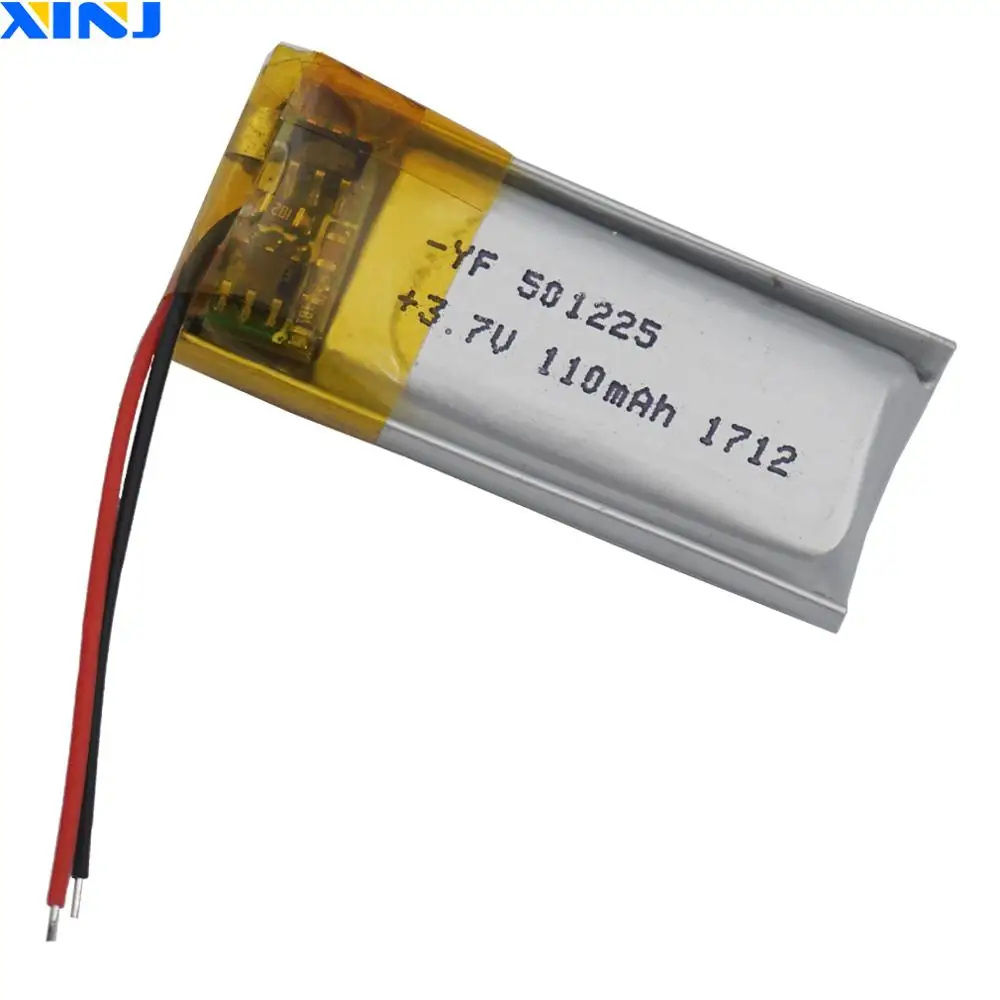 

XINJ 3.7V 110mAh Lithium Polymer Battery Li ion li-po cell 501225 For mp3/mp4 headphones bluetooth earphone speaker smart watch