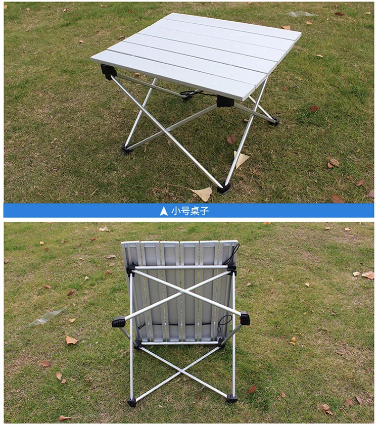 Qualidade de Alumínio ao ar Alta Livre Mesa Dobrável Acampamento Piquenique Churrasco Portátil Pátio Mobiliário Metalic Cozinha Jardim Carro 15 mesa dobrável acampamento piquenique churrasco portátil churrasco