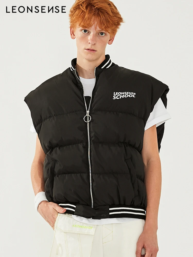 LEONSENSE 2018 New Men's Women Vest Winter Solid men Short Silm Cotton Waistcoat Female Thick Warm Sleeveless Vests Plus Size LEONSENSE 2018 New Men's Women Vest Winter Solid men Short Silm Cotton Waistcoat Female Thick Warm Sleeveless Vests Plus Size