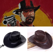 Игра Red Dead Redemption 2 ковбойская шляпа Косплей Костюм реквизит шляпы кожа унисекс