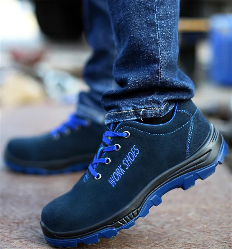 

Men's Breathable Steel Toe Safety Shoes with Puncture Proof Midsole Slip Resistance Light Weight Work Boot