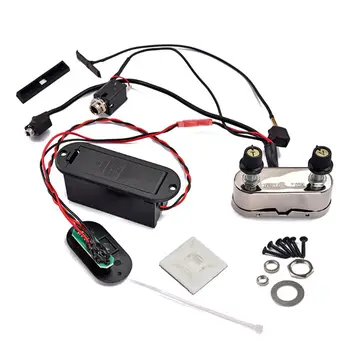 

New 1 Set Practical Replacement 3.5mm Jack Bridge Pickup EQ Amplifier Preamp Kit Set for Electric Violin Accessories