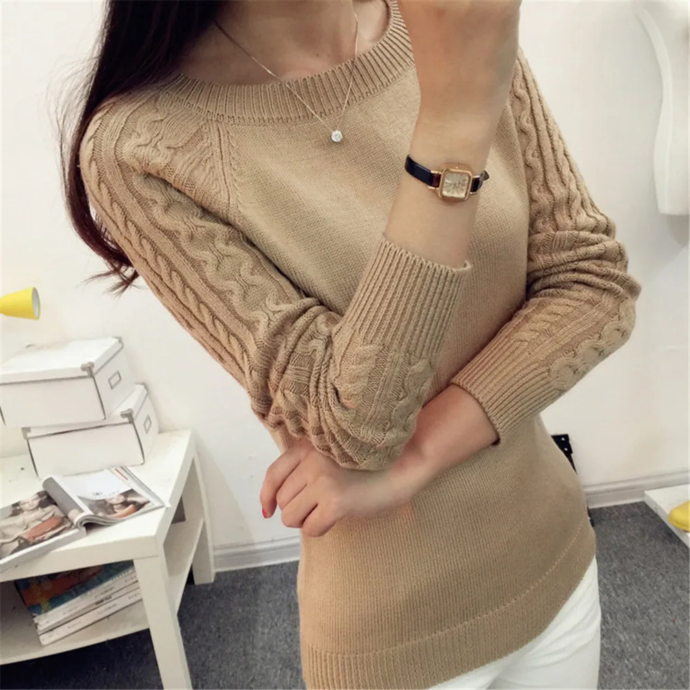Winter Sweater Women Pullover Basic Knitted Sweaters Tops 2019 New Autumn Casual Wild Knitwear Korean Clothes Female Black Tops