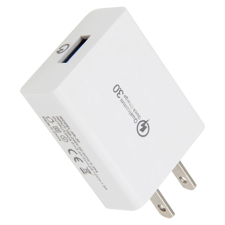 USB быстрая зарядка 3,0 быстрое зарядное устройство QC3.0 настенный дорожный адаптер Универсальный для samsung Xiaomi iPhone huawei US Plug белый 200 шт