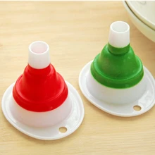 100 шт/партия Быстрая практичный безопасный кухонный инструмент из силикона Складная воронка Мини Складная воронка случайный цвет