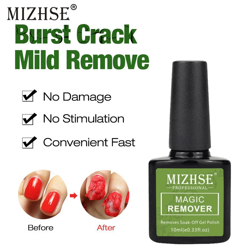 

MIZHSE 10ml Nail Polish Remov Gel Burst Magic Degreaser For Nail Art Soak Off UV Nail Gel Acrylic Cleaner Healthy And Fast