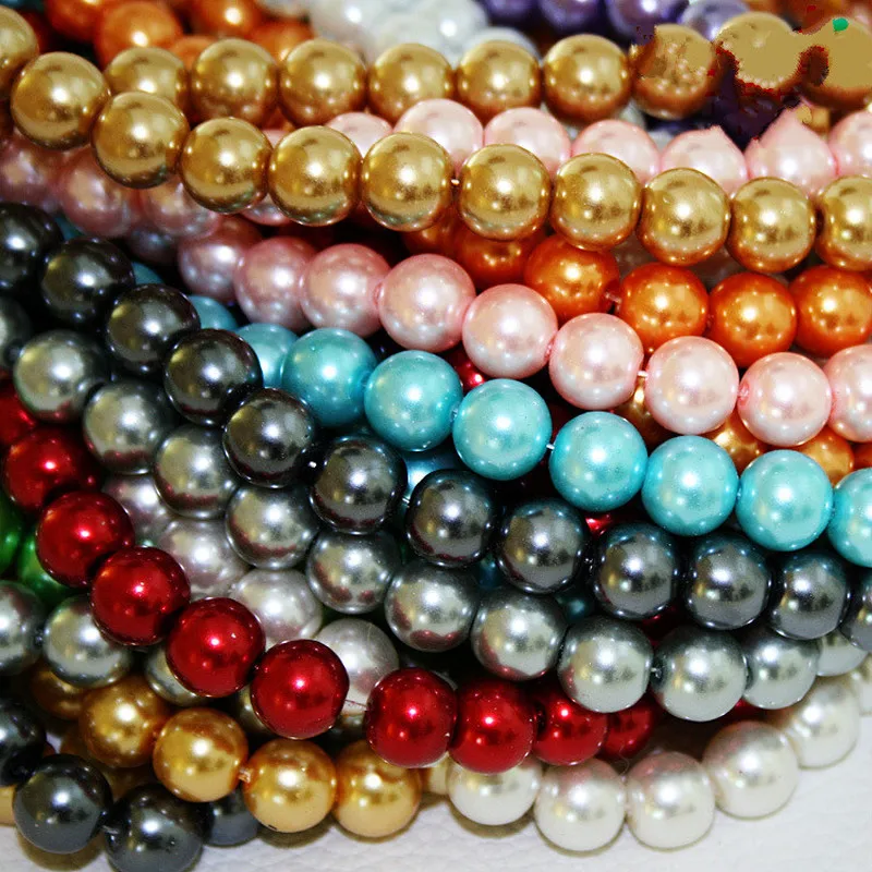 

Wholesale 190pcs with Hole ABS Imitation Pearl Beads 4-10MM Round Plastic Acrylic Spacer Bead for DIY Jewelry Making Findings