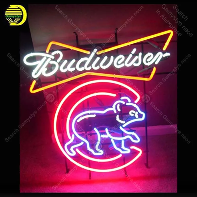 Budweise неоновая вывеска для организаций и магазинов неоновых ламп знак медведь