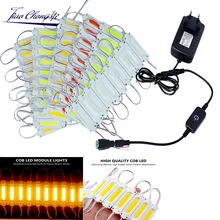 1,5 W DC12V суперяркие COB Светодиодный модуль лампы впрыска ABS IP67 Водонепроницаемый, украшенное мозаикой из драгоценных камней, 12 V 2A светодиодный Мощность и сенсорный переключатель разъем