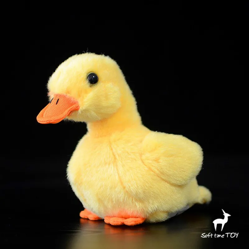 1 PIECE 10cm Cute little duck figurine Simulation yellow little duck
