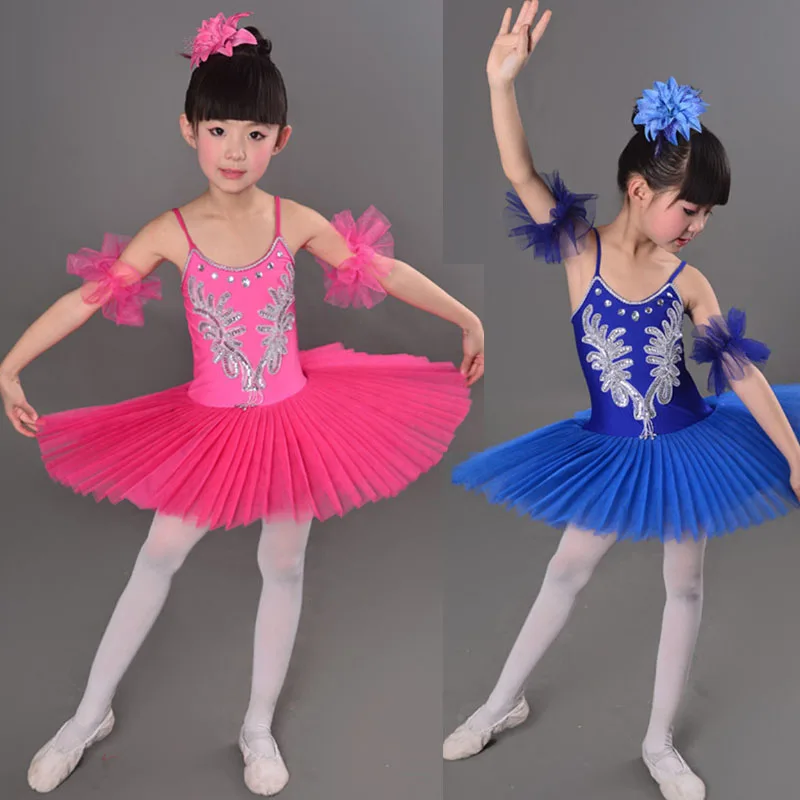 3 цвета синий красный, белый Детская Лебединое костюм дети Балетные костюмы танцевальный костюм этап профессиональной балетное