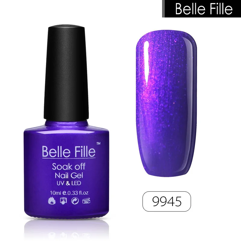 Belle FILLE 10 мл фиолетовый синий зеленый цвет Гели для ногтей Польский Маникюр гель