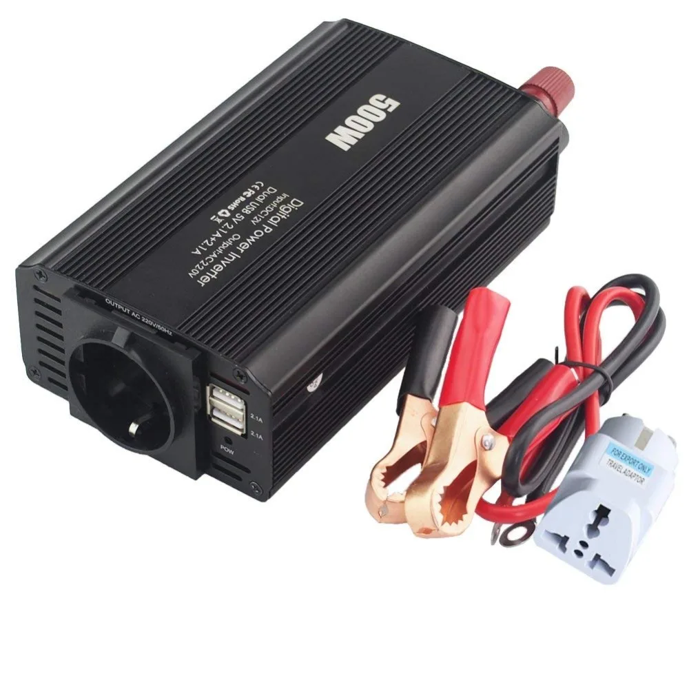 DC 12 V до 110 V 220 V 500 W инвертор переменного тока автомобильный инвертор с 4.2A двойной автомобильный usb-адаптер преобразователь напряжения немой