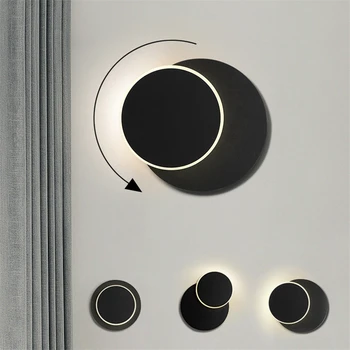 

Modern Science Fiction Led Rotating Wall Lamp Living Room Bedroom Corridor Staircase Decorative Lamps Wall Light Luminaire Avize