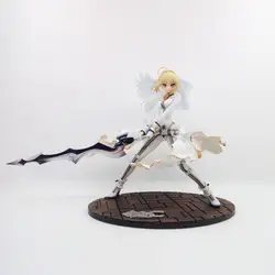 22 см фигурка Fate/stay Night Saber Лилия белое платье мультфильм кукла ПВХ Японская статуэтка мир аниме-игрушка