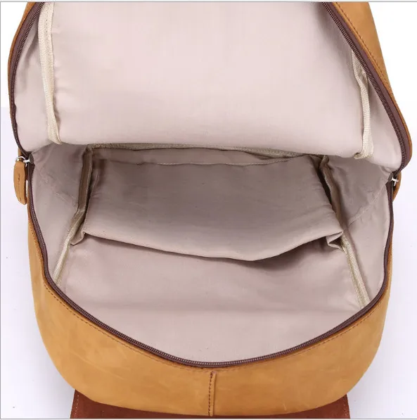 Мужской Дорожный рюкзак из натуральной кожи с отделением для ноутбука|men backpack|mens