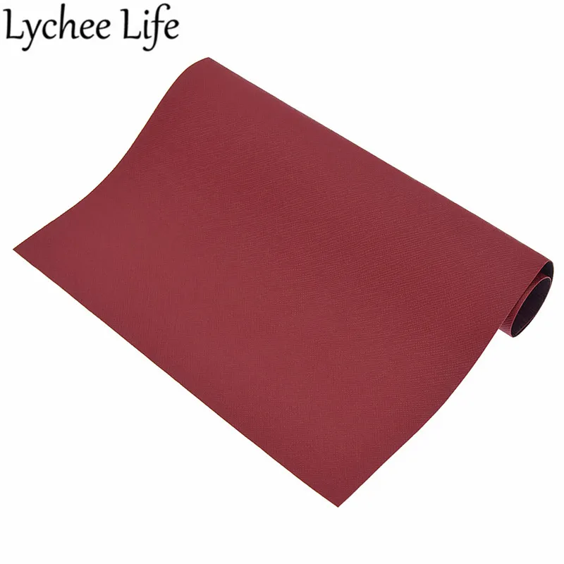 Lychee Life 29x21 см Синтетическая кожа ткань A4 сплошной цвет ПВХ ткань DIY для пошива домашней одежды одежда аксессуары поставки