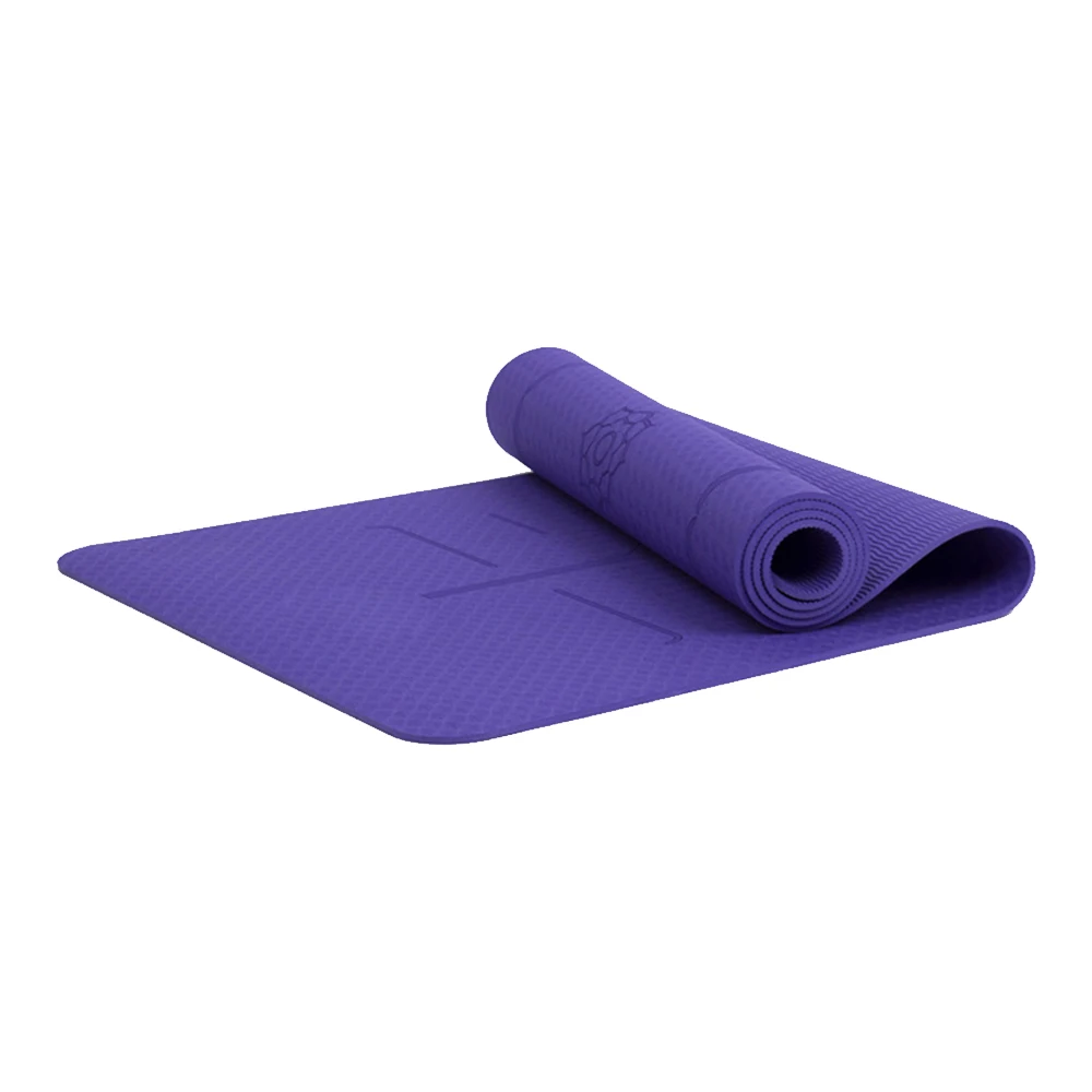 

6mm Yoga Mat Body Position Line Fitness Pad Multi-function Non Slip Eco-friendly Exercise Sports Yoga Mat