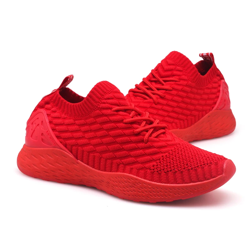 Breathable Men Sneakers Male Shoes Adult Red Black Gray High Quality Comfortable Non-slip Soft Mesh Men Shoes 2018 Summer New