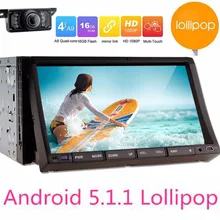 Double 2 Din Android 5.1.1 Lollipop in dash Car autoRadio CD DVD GPS Navigator Head Unit Car PC 2 din gps navigator+free camera