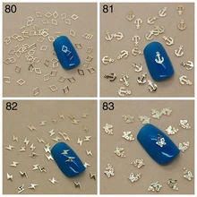 800 шт./пакет золотой якорь Diamond освещения бабочка с блестками для дизайна ногтей Стразы украшения Советы на рост от 80 до 83